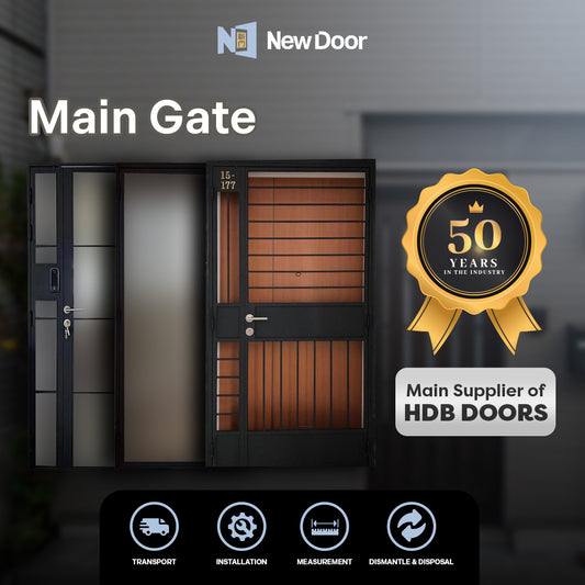 新门 New Door Main Gate | Secure & Stylish for HDB, BTO, Condo | 12-Month Warranty