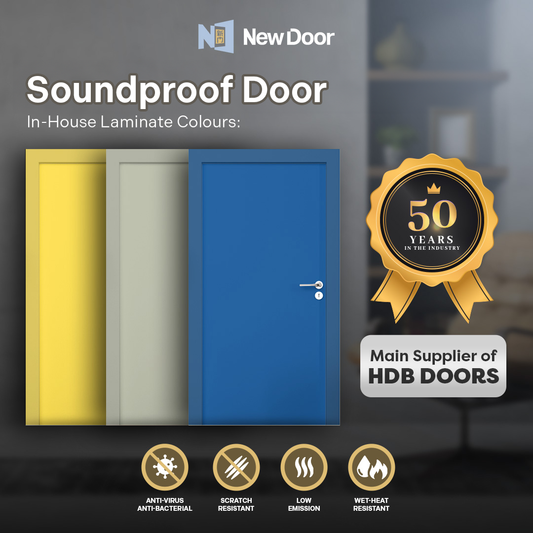 新门 New Door Soundproof Door | Interior Doors for HDB, BTO, and Condo | 12-Month Warranty & Vibrant Customization