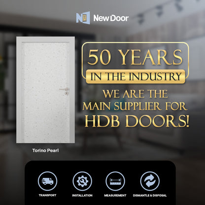 新门 New Door Solid Core Door | Pattern Series Interior Doors for HDB, BTO, and Condo | 12-Month Warranty & Artistic Elegance