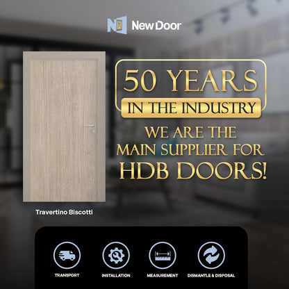 新门 New Door Solid Core Door | Pattern Series Interior Doors for HDB, BTO, and Condo | 12-Month Warranty & Artistic Elegance